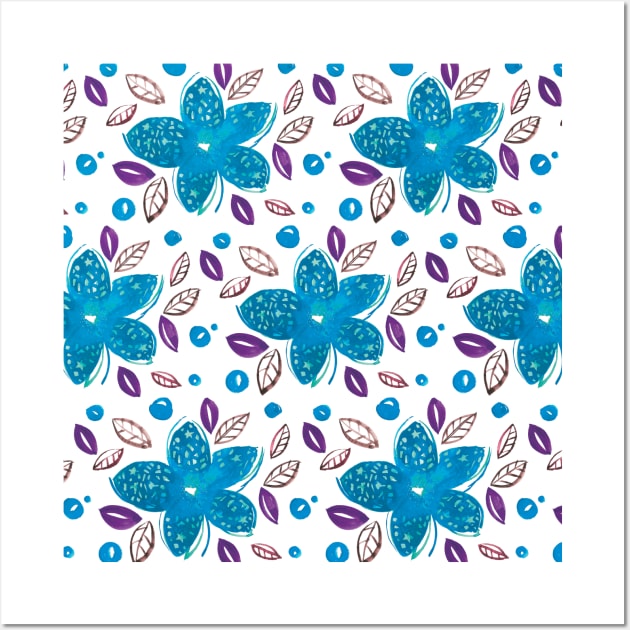 Pretty blue flower Wall Art by Think Beyond Color